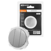 Выключатель 3-кл. 16А 250В проходной платина, «Байкал» TDM