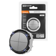 Выключатель 4-кл. 16А 250В проходной кнопочный механизм платина, «Байкал» TDM