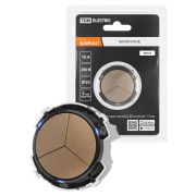 Выключатель 3-кл. 16А 250В проходной кнопочный механизм бронза, «Байкал» TDM