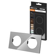 Рамка двойная платина, стекло, «Байкал» TDM