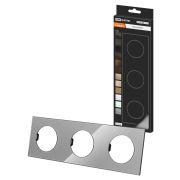 Рамка тройная платина, стекло, «Байкал» TDM