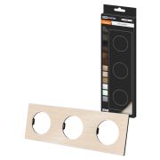 Рамка тройная шампань, алюминий, шлифованный, «Байкал» TDM