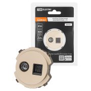 Розетка телефонная RJ11 + TV розетка оконечная шампань, «Байкал» TDM