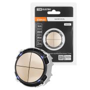 Выключатель 4-кл. 16А 250В проходной кнопочный механизм шампань, «Байкал» TDM