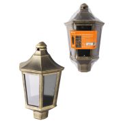 Светильник садово-парковый НБУ 06-60-003 настенный, пластик, расс. поликарбонат, бронза TDM