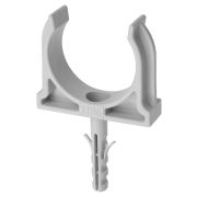 Крепеж-клипса для трубы 32 мм с дюбелем (25 шт.) серая TDM