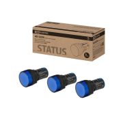 STATUS Лампа сигнальная AD-22DS, LED, d22 мм, 24-440 В AC/DC, IP65, синий TDM