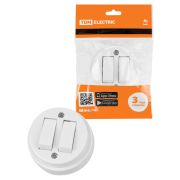 Выключатель 2-кл. открытой установки IP20 10А белый «Ретро» TDM