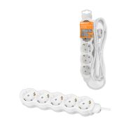 Удлинитель бытовой «Люкс» 5 гнезд, 7 м, с/з, с з/ш, ПВС 3х1,5 мм2, 16 А, 250 В, 3700 Вт TDM У1-63173