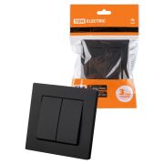 Выключатель 2-х кл. 10А черный «Сенеж» TDM