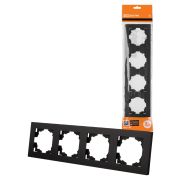 Рамка 4-х постовая черная «Сенеж» TDM