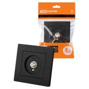 Розетка SAT (F-разъем) 0-2400МГц черная «Сенеж» TDM