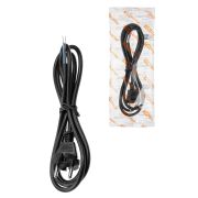 Шнур сетевой с вилкой ПВС-ВП 2x0,75мм² 3м б/з черный TDM