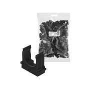 Крепеж-клипса для трубы 25 мм для прямого монтажа (100 шт.) черная TDM