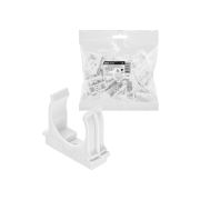 Крепеж-клипса для трубы 32 мм для прямого монтажа (25 шт.) белая TDM