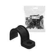 Крепеж-скоба для трубы 32 мм односторонняя для прямого монтажа (20 шт.) черная TDM