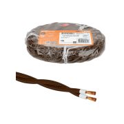 Ретро провод «Эко» 2х1,5 витой ГОСТ коричневый (10м) TDM