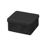 Распаячная коробка, двухкомпонентная, ОП 100х100х50 мм, IP66, 8 вх., черная, инд. штрихкод TDM