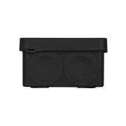 Распаячная коробка, двухкомпонентная, ОП 70х70х40 мм, IP66, 6 вх., черная, инд. штрихкод TDM