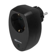 Сетевой фильтр 1 гнездо 2П+З с з/ш 16А 250В черный TDM