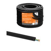 Электротруба гофрированная ПНД d20черн., с кабелем ВВГ-Пнг(А)-LS 3х2,5ок(N,PE)-0,66 ГОСТ (100 м) TDM