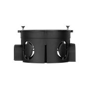 Установочная коробка СП D68х42 мм, саморезы, стыковочные узлы, черная, IP20, инд. штрихкод TDM